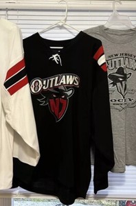 Fphl New Jersey Outlaws Black Hockey Jersey 