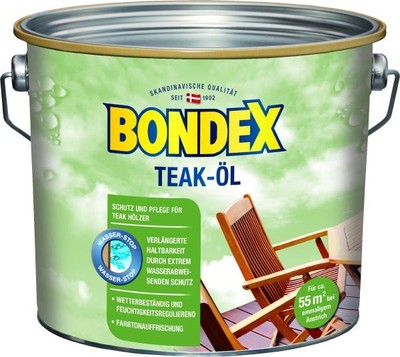 Bondex Teak Öl 2,5 l, farblos Teaköl Holzpflege Holzschutz