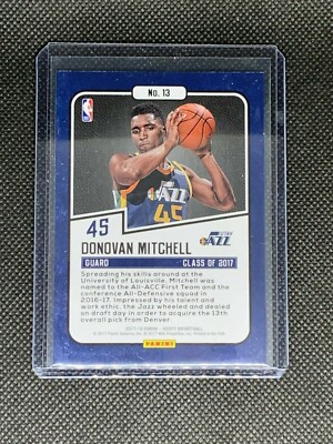 DONOVAN MITCHELL Utah Jazz CLASS OF 2017 ROOKIE CARD NBA HOOPS RC
