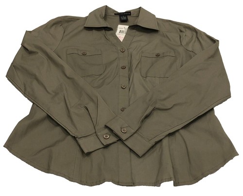 Chemisier Femme Spenser Jeremy 8 Vert Citron – Soie – Safari – Vintage