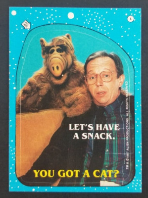 Alf 1987 Let's have a Snack Topps Sticker Card #4 (NM)