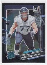 2023 Panini Donruss Rated Rookie Black Press Proof Peter Skoronski #/10 Rookie