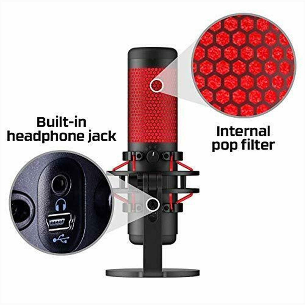 Kingston HyperX QuadCast Standalone Microphone HX-MICQC-BK
