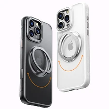 For iPhone 12 13 14 15 16 Pro Max Mag Safe Case Shockproof Ring Stand Slim Cover