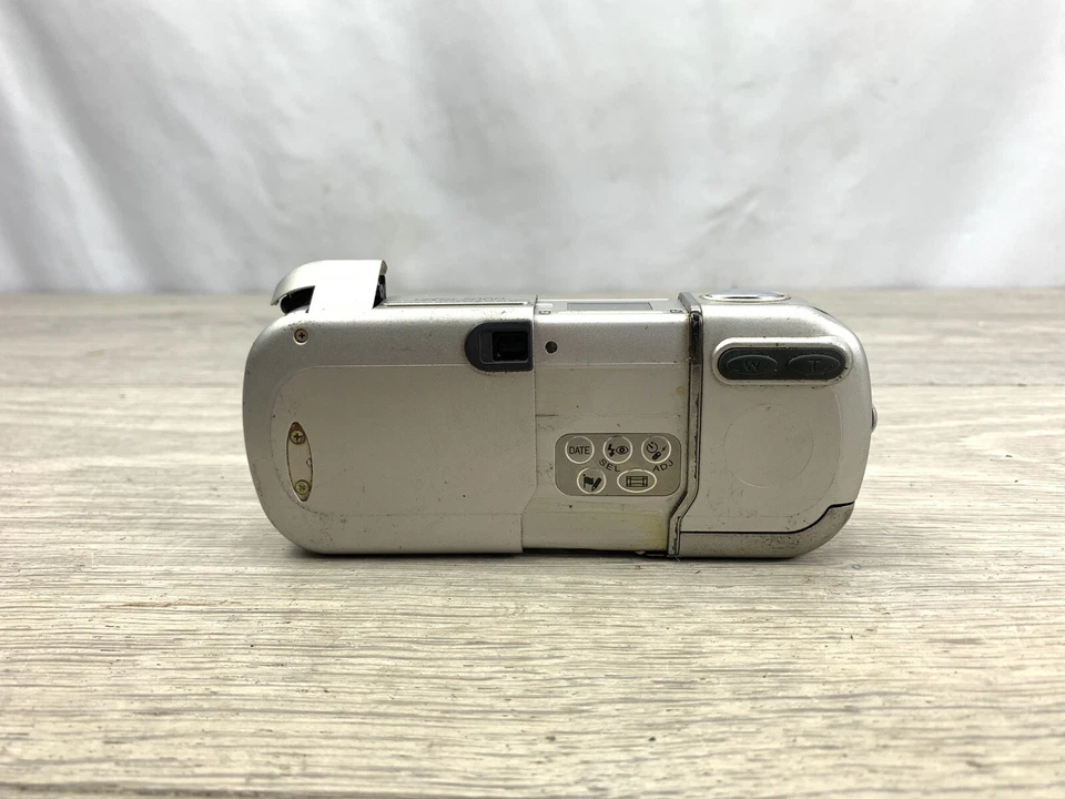 Cámara fotográfica Minolta Vectis 2000 APS Point & Shoot IX-DATE plateada sin probar Foto 3 de 4