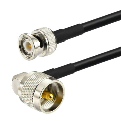 Eightwood RG58 BNC Stecker to PL-259 UHF Stecker Koaxial Verlängerungskabel 15cm