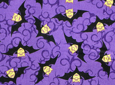 FAT QUARTER MINIONS HALLOWEEN VAMPIRE BITE ME QUILTING TREASURE COTTON FABRIC FQ