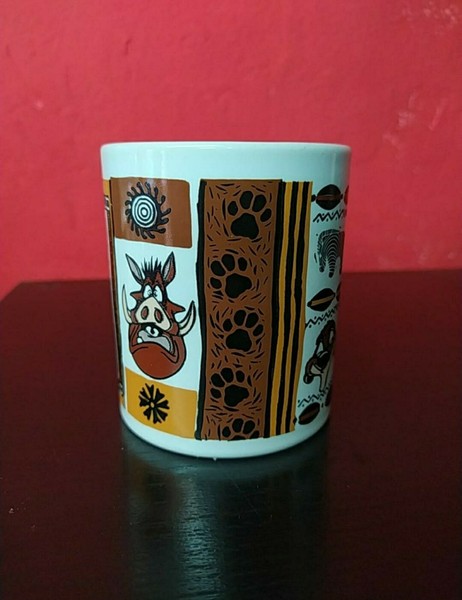 THE LION KING MUG TIMON PUMBAA DISNEY - MADE IN ENGLAND 1994 KILNCRAFT