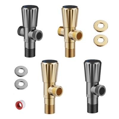 Steel Angle Valves Leakproof Design Bathroom Plumbing Angle Valves for Shower