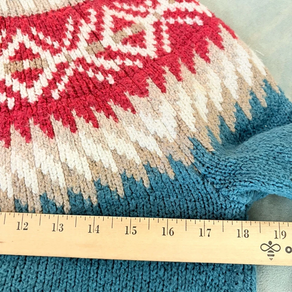 Suéter American Eagle Mujer Pequeño Fair Isle Belly TSITP Tejido Corte Invierno Nórdico Foto 4 de 4