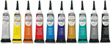 Vitrea 160, Set of 10 Assorted Glass Paint Outliners, 20 Ml Tubes 0.67 Fl Oz