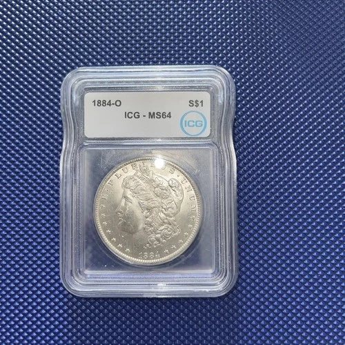 Morgan Silver Dollar 1884-O - ICG  MS64