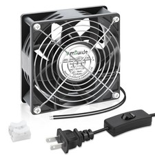 EC Muffin Axial Fan with Plug 120mm x 38 mm High Airflow AC x 38mm