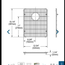 Stainless Steel Grid Sink Rack 15 x 12 protector Kitchen Elkay EGB1315