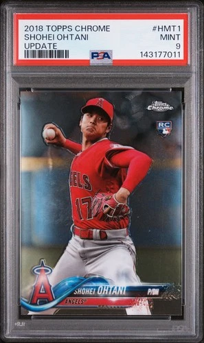 2018 TOPPS CHROME UPDATE #HMT1 SHOHEI OHTANI ROOKIE RC PSA 9