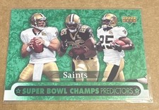 2007 Upper Deck - Super Bowl Champs Predictors Drew Brees, Reggie Bush, Deuce...