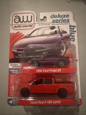 Auto World Deluxe Series Blue Oval 94' Ford Probe GT  20' Ford F-150 Lariat HTF