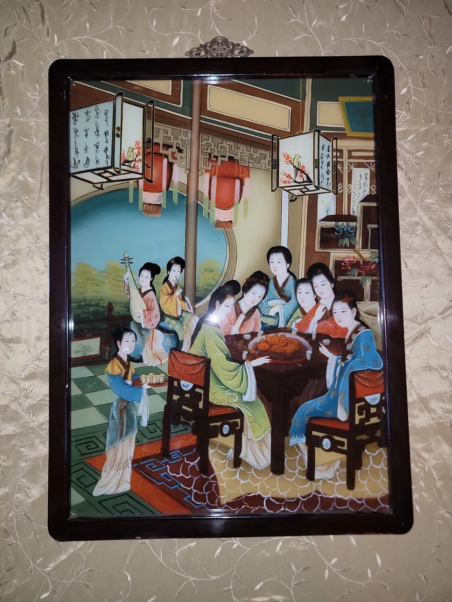 玻璃古董原创中国风绘画和卷轴| eBay