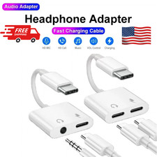 Type-C USB C to 3.5mm Jack Headphone Charger 2 in 1 Adapter for Samsung Galaxy