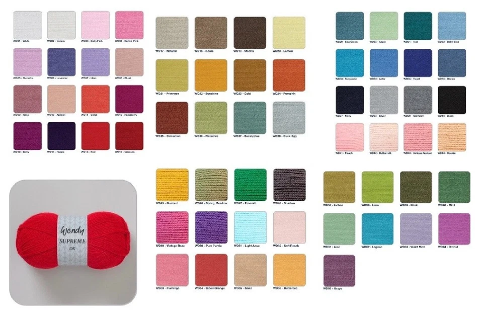 Wendy Supreme DK 100g Yarn - Choose Colour (Tracked Delivery)