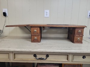 Vintage White Sewing Machine Wooden Top With Drawers