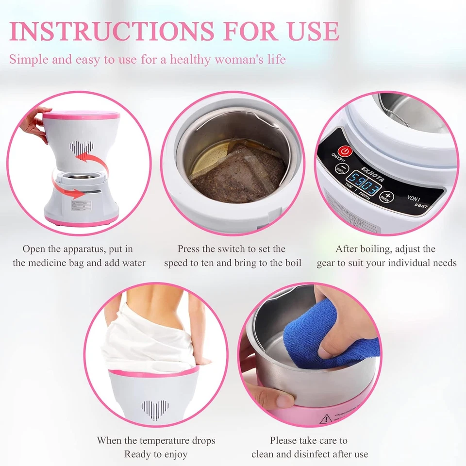 Kit de Vapor Yoni, Asiento de Vapor Inteligente con Cojín y Hierbas Vaporosas (20 Bolsas) Foto 4 de 4