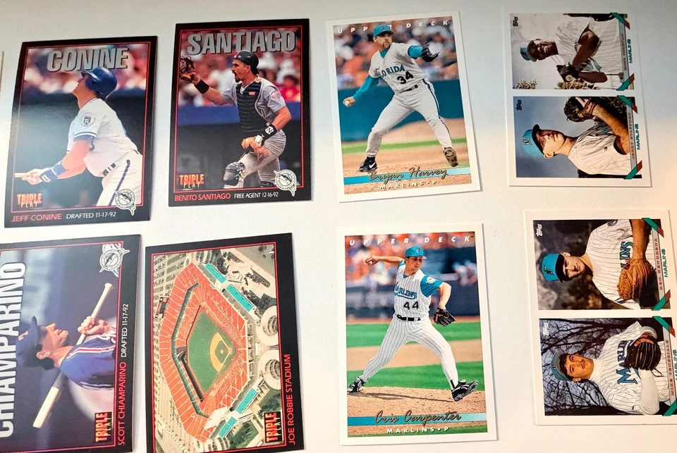 14-Card Florida Marlins Lot – 1993–1994 Inaugural Era – Sheffield, Conine & More - Image 2 of 2