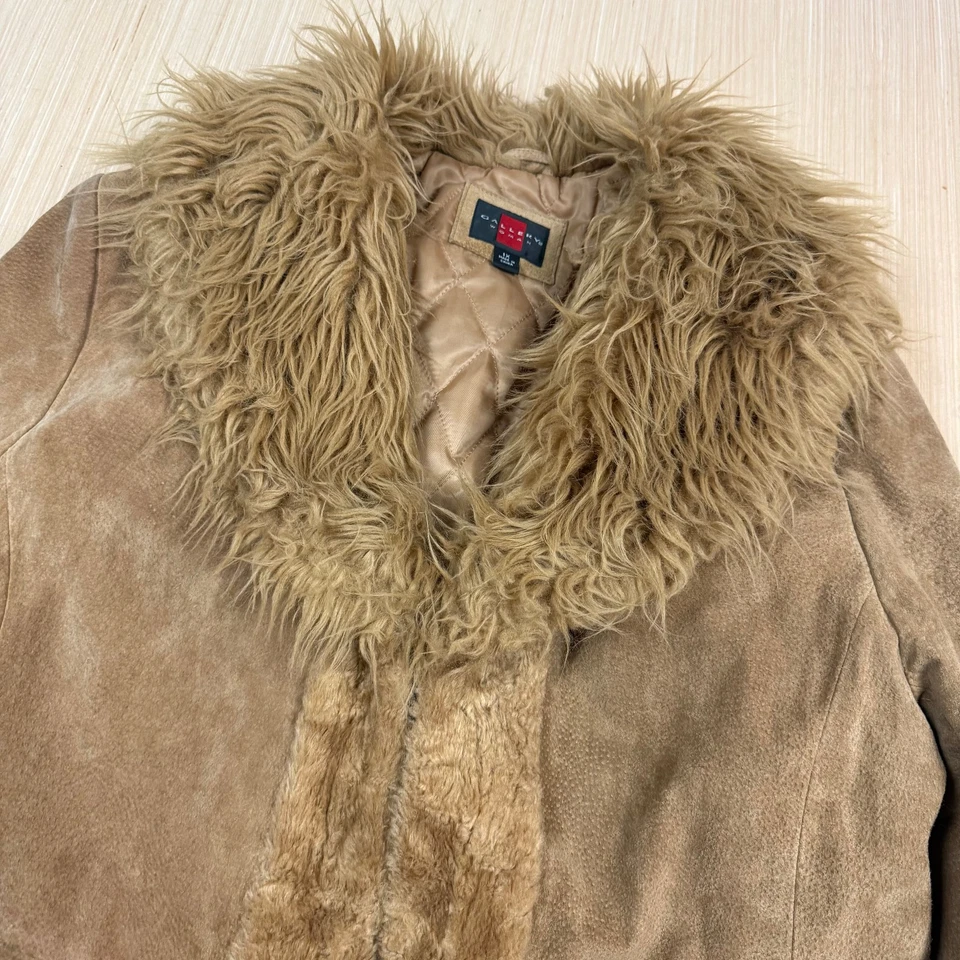 Chaqueta de Colección Gallery Penny Lane Afgana de Piel Sintética Cuello 1X Abrigo Gamuza Foto 2 de 4