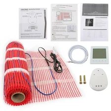 10 Sqft Mat Kit, 120 V Electric Radiant Floor Heating System Underfloor Heating
