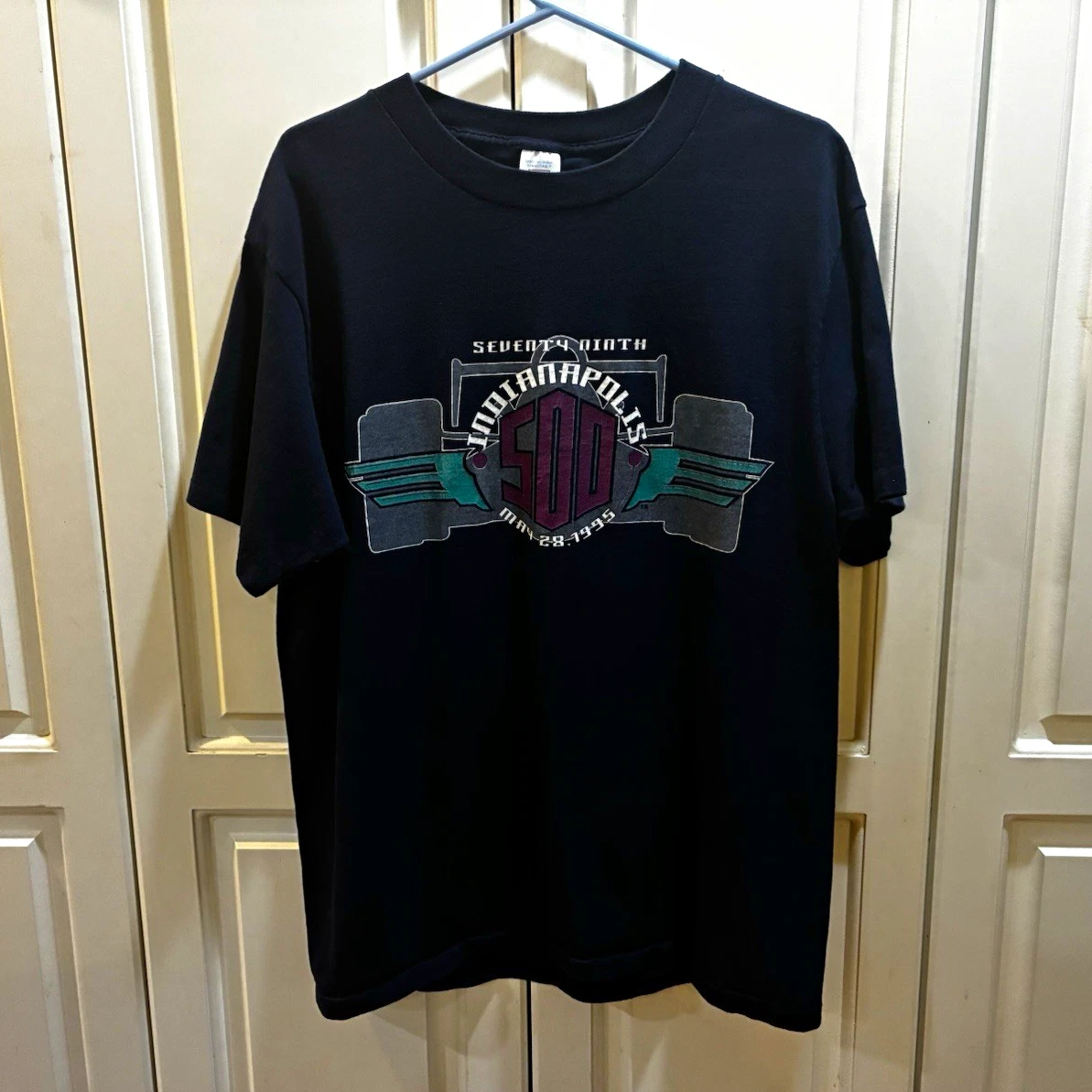 b*h様 USED / N!ce round logo border tee 2 Logo 7 Cotton T-Shirts for Men for sale | eBay