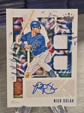 Nick Solak 2020 Panini Diamond Kings Dual Relic Autograph Texas Rangers