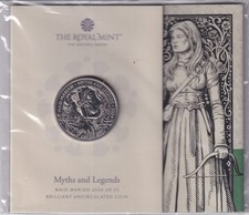 Myths & Legends: Maid Marian 2024 New Brilliant Uncirculated Coin £5 Coin Sealed