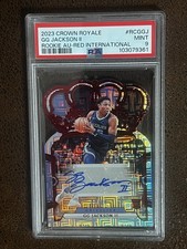 2023 Panini Crown Royale /18 PSA 9 GG Jackson II Rookie Red International Auto