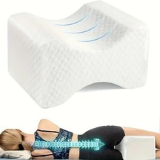 Memory Foam Leg Knee Pillow Sciatica Back Pain Support for Side Sleepers
