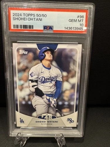 2024 Topps 50/50: Shohei Ohtani - Shohei Ohtani #96 HR #48 PSA 10!