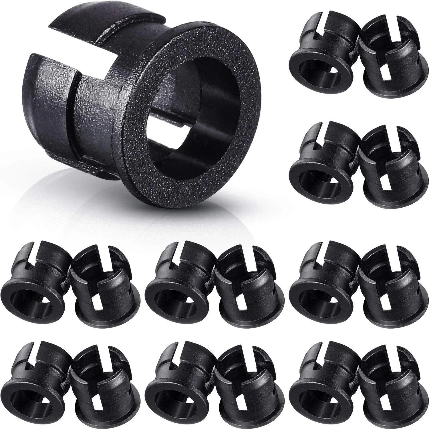 200Pcs Black Plastic 5 Mm LED Holder Light Emitting Diode Holder Clip Display Pa