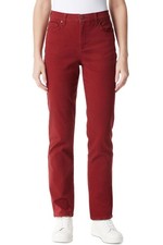 Gloria Vanderbilt Womens Amanda Classic Straight-Leg Jeans 16 Garnet Gem NWT 48