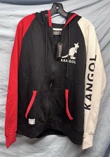 Kangol Colorblock Red White & Black Full Zip Hoodie for Men's Size XXL NWT