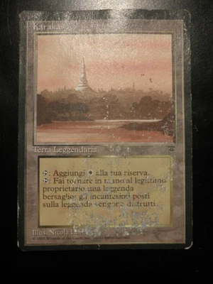 mtg magic RUINED VERY POOR karakas LEGENDS ITALIAN leggende land white legendary - Photo 1/2