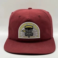 Innova Podium Basket Adjustable Flatbill Disc Golf Hat Red Logo Ones Size