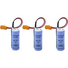 New 3PCS BR-AG 2200mAh PLC Battery 3V Non-rechargeable Battery with Brown Plug