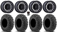 Fuel Rincon Bdlk 15" Wheels Bk 32" MotoVator Tires Polaris RZR XP 1000 / PRO XP