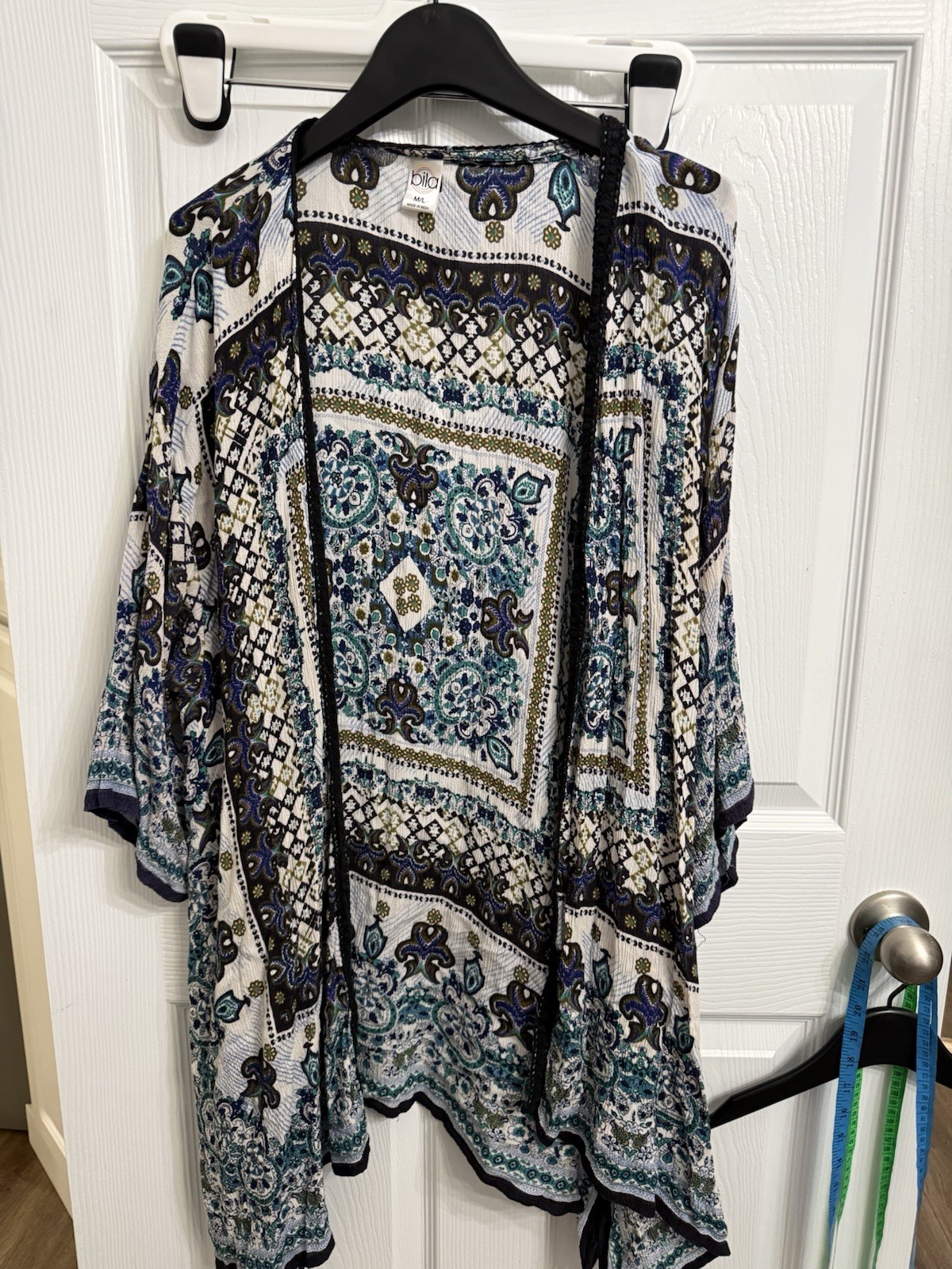 Bila Boho Patchwork Open Front Kimono Cardigan Wo… - image 1