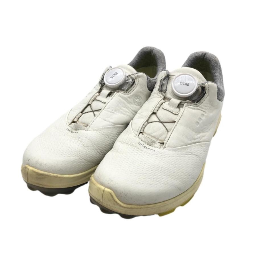Women's Echo Golf Shoes White Gray 23.5cm Waterproof Boa Spikeless