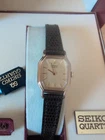 Seiko Watch Women 16mm Gold Dial Gold Tone Octagon 2C20-5769 Needs New Battery