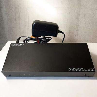 Digitalinx DL-AS31-2H1V 3x1 HDMI VGA Auto Switcher Power Supply AV TESTED WORKS