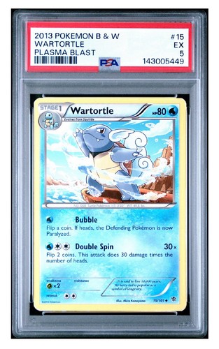 Wartortle graded PSA 5 for sale on eBay