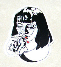 Pulp Fiction Mia Wallace Cut Sticker Decal Movie Tarantino Film PULP FICTION