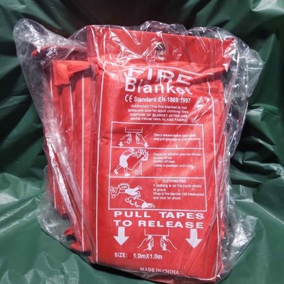 FIRE BLANKET 1.0mx1.0m EN-1869:1997 Fiberglass Emergency Home Safety