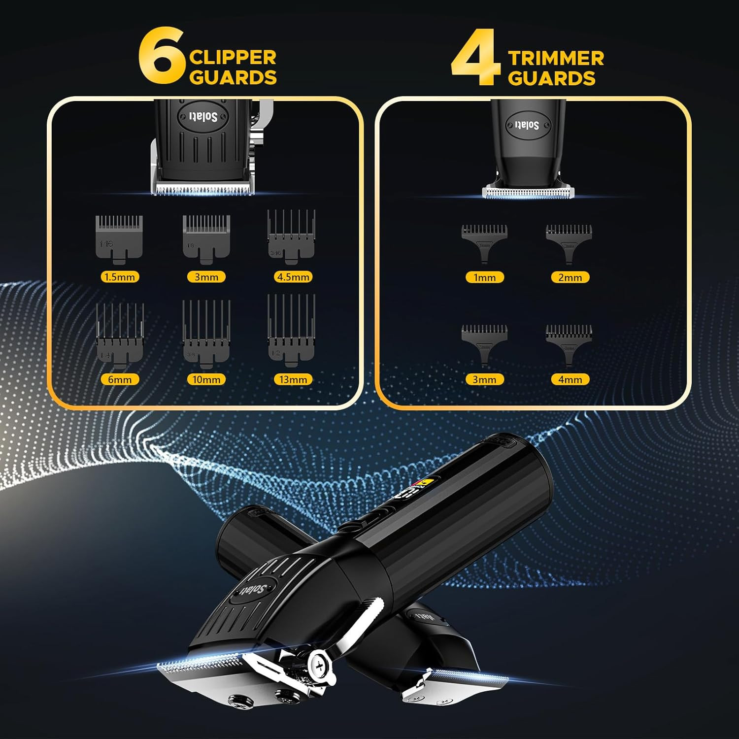Set Tagliacapelli Professionale Wireless - Trimmer Barba 0mm Precisione - 3